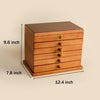 The Vintage - Multiple Tier Wooden Jewelry Box with Lock