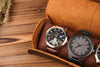 The Epoch - Leather Watch Roll For 3 Watches