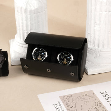 The Timepiece - Leather Watch Case - Black