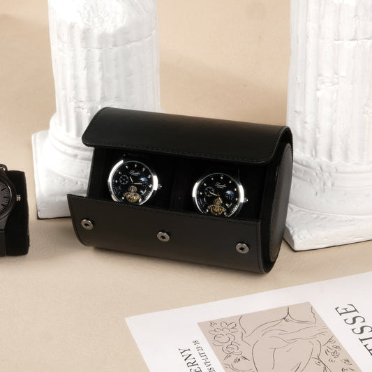 The Timepiece - Leather Watch Case - Black