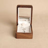 The Reflection -  Walnut Wooden Necklace Box with Mirror