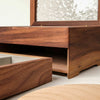 The Elegant - Double Tier Walnut Jewelry Box with Rippled Glass