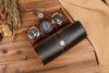 The Epoch - Leather Watch Roll For 3 Watches