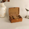 The Delicate - Two Tier Wooden Jewelry Box with Lock