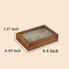 The Crystal - Glass Custom Carved Walnut Wooden Jewelry Box